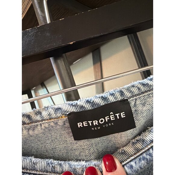 retrofete Zahlia Denim MaxiSkirt Alani Blue Womens Size 25 - Picture 9 of 12